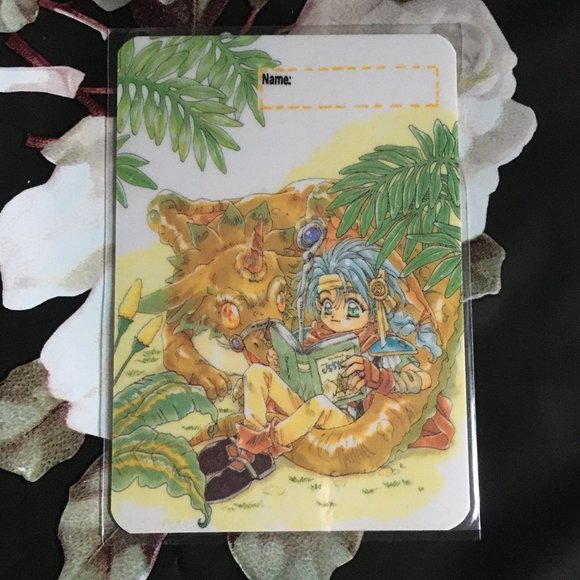 90s Vintage Japanese Fushigi Yugi Plastic Luggage ID Cards - Picture 7 of 8